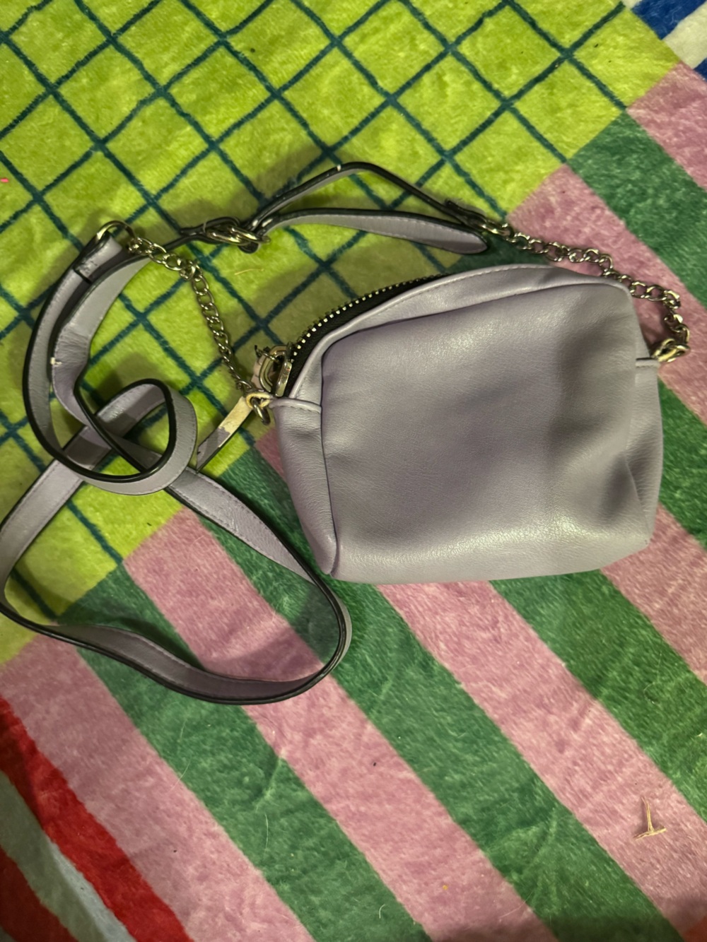 wild fable Lavender Crossbody Bag with Gold-Tone Chain